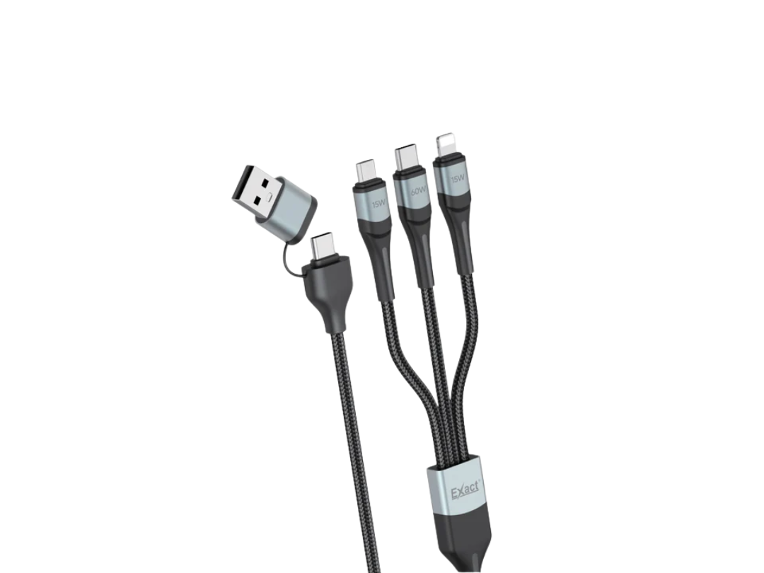 Exact 3-in-2 Multi Charging Cable EX1202 | Same Day Delivery Qatar Exact 3-in-2 Multi Charging Cable EX1202 | Same Day Delivery Qatar